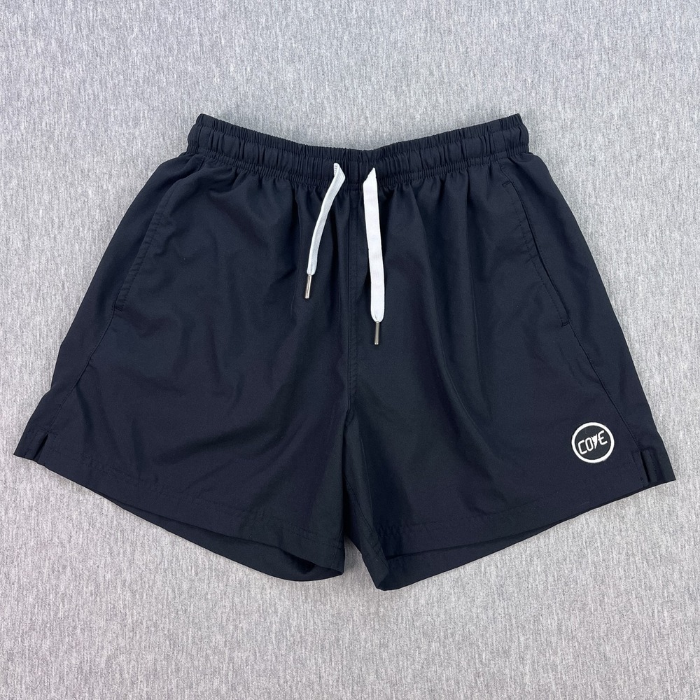 Cove USA Athletic Shorts Mens 30 Black 5" Inseam Stretch Zip Pocket Workout
